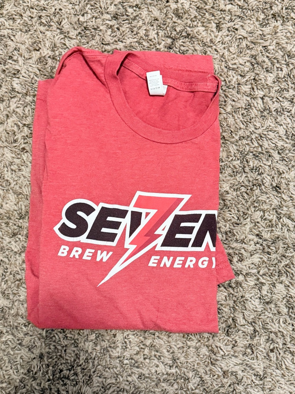 7 Brew Red Graphic 'Brew Energy' Short Sleeve Tee -